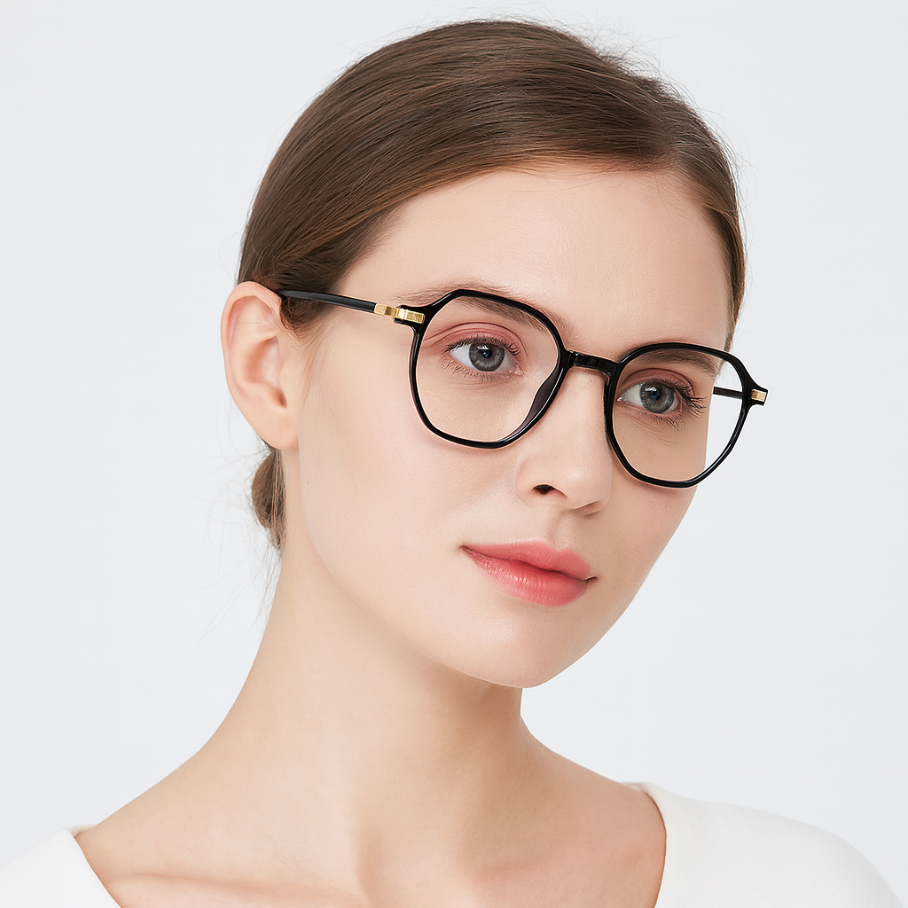 Lunettes de vue modernes à monture carrée