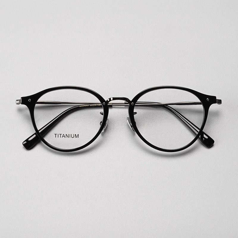 Lunettes de vue rondes en titane léger