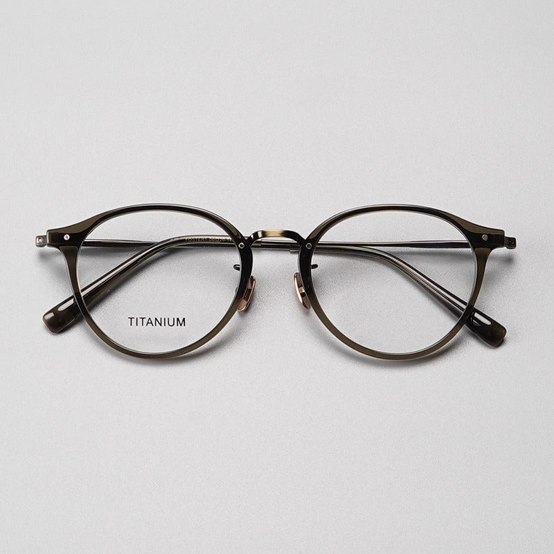 Lunettes de vue rondes en titane léger